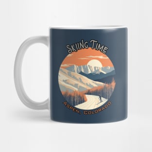 Skiing Time, Aspen, Colorado, USA, winter Mug